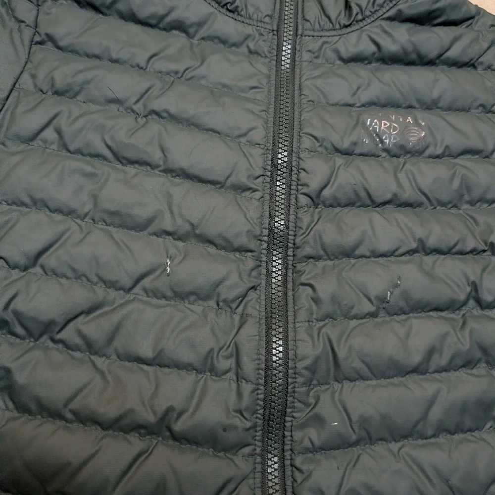 Mountain Hardwear Glen Alpine Down Hoodie Youth M Flaws Green